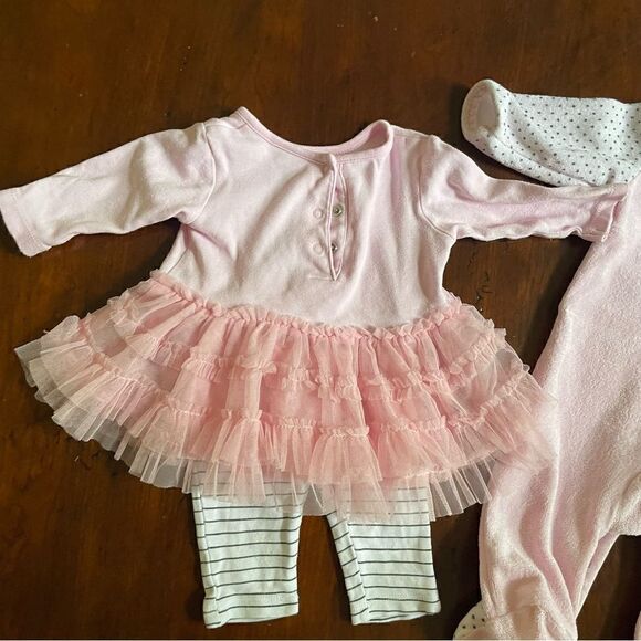 Absorba Baby Girl 3 Piece Outfit Pink Kitty Cat Dress Size 3 Months - Picture 13 of 13